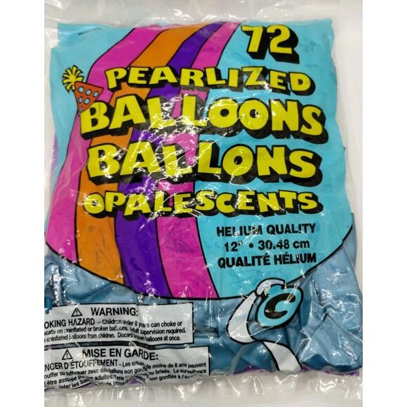 Unique Party Supplies - 72 Pearlized Balloons - 12" Helium Quality Powder Blue - Picture 2 of 4